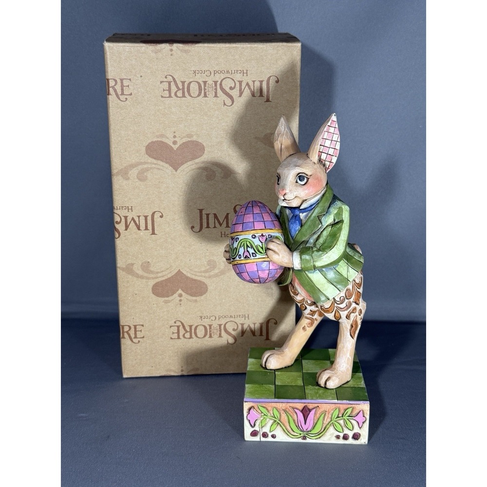 Jim Shore Colorful Delights 2006 Easter Bunny Egg Heartwood Creek 4007542 w/ Box